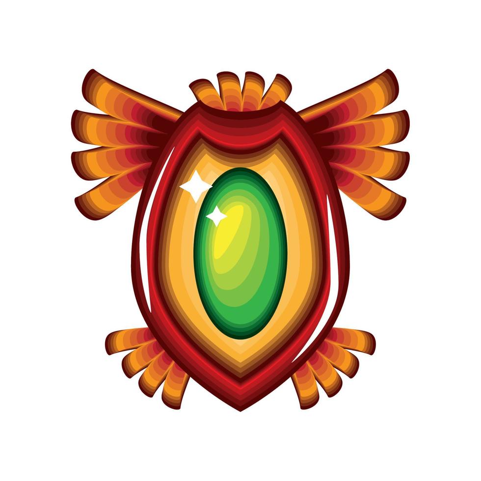 fantasy shield emblem vector