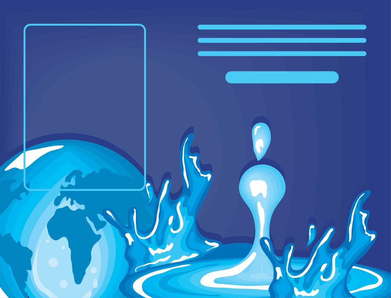 world water day card vector