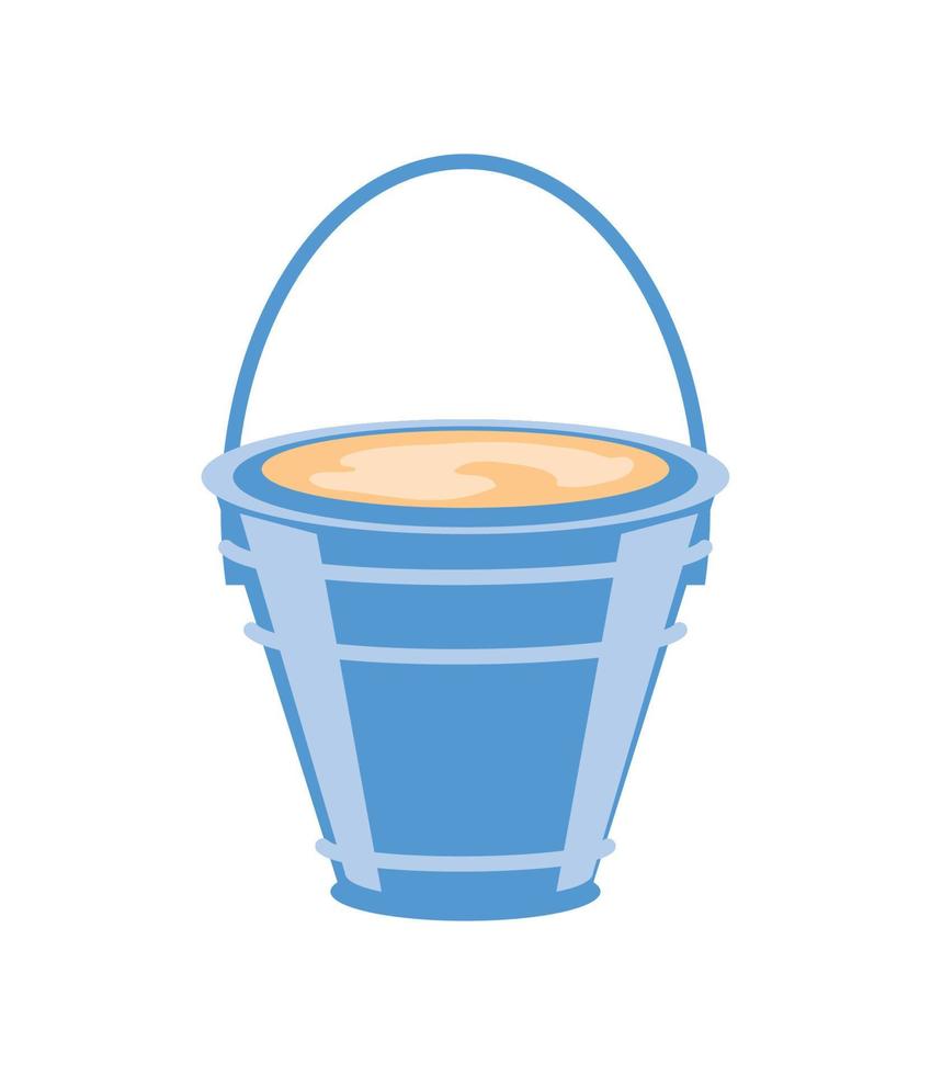 bucket with milk vector