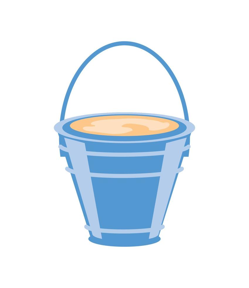 bucket with milk vector