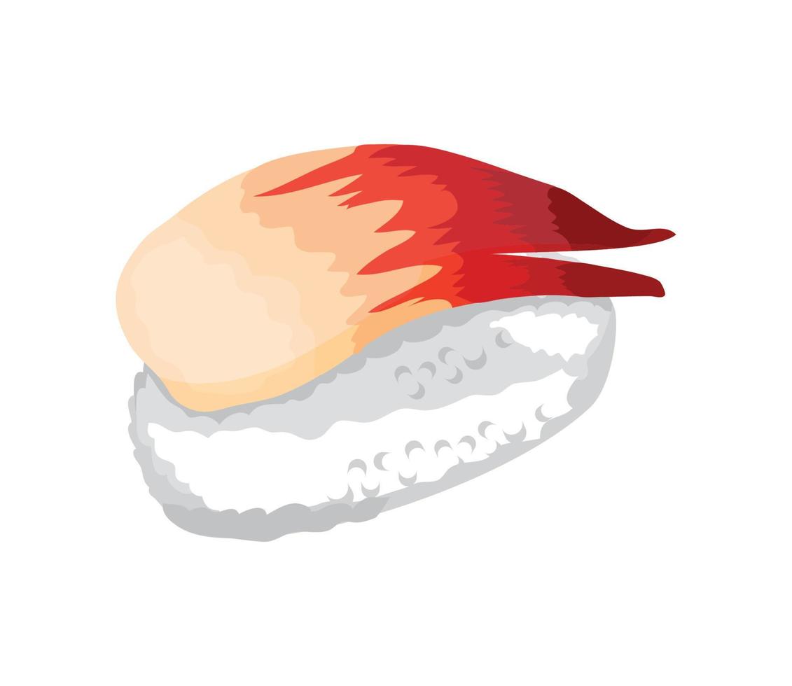 comida de sushi plana vector