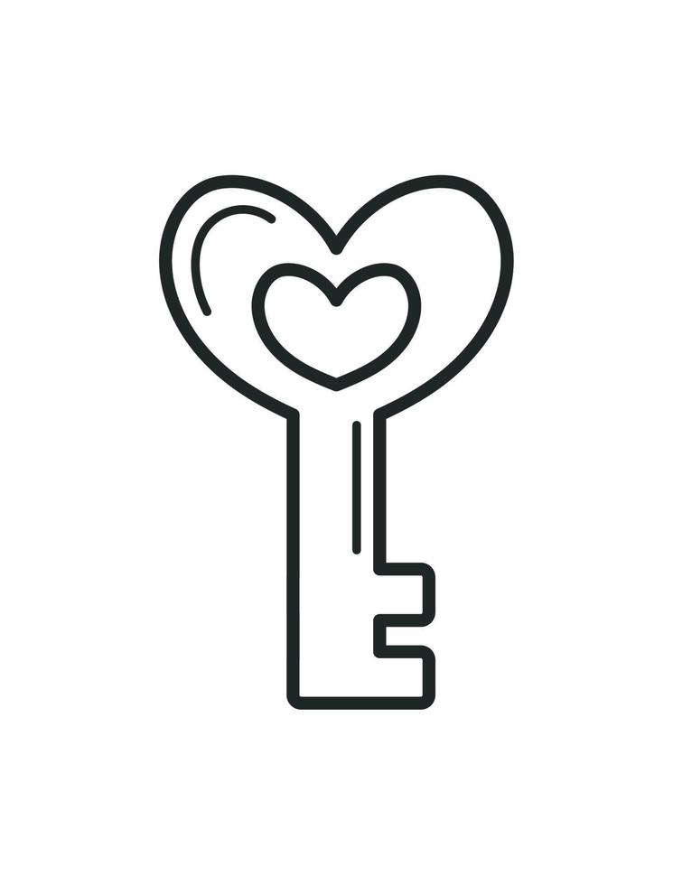 key love doodle icon vector