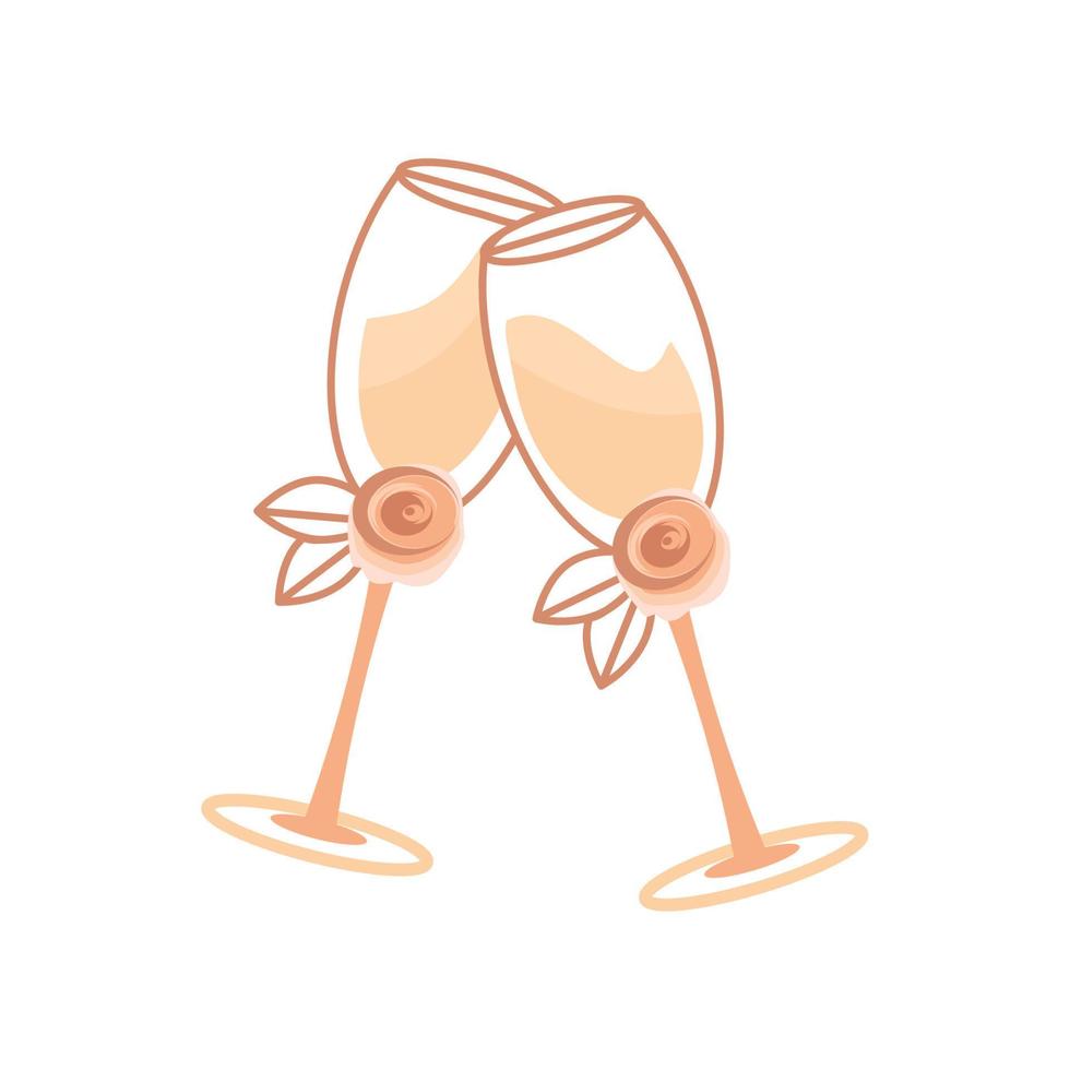 cheers champagne glasses vector