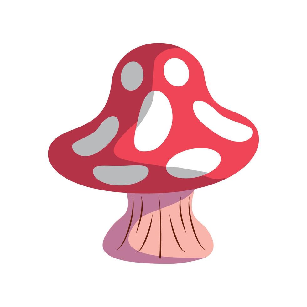 cartoon mushroom icon vector