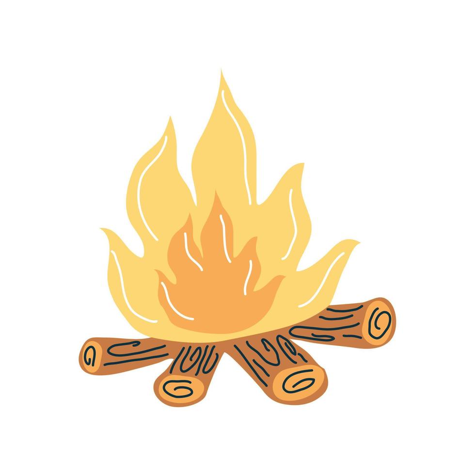 bonfire icon isolated vector