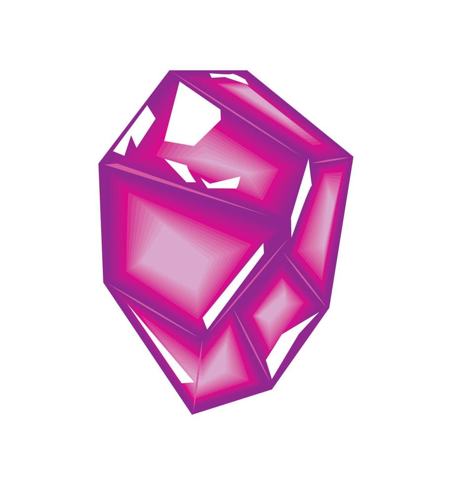 healing crystal stone vector