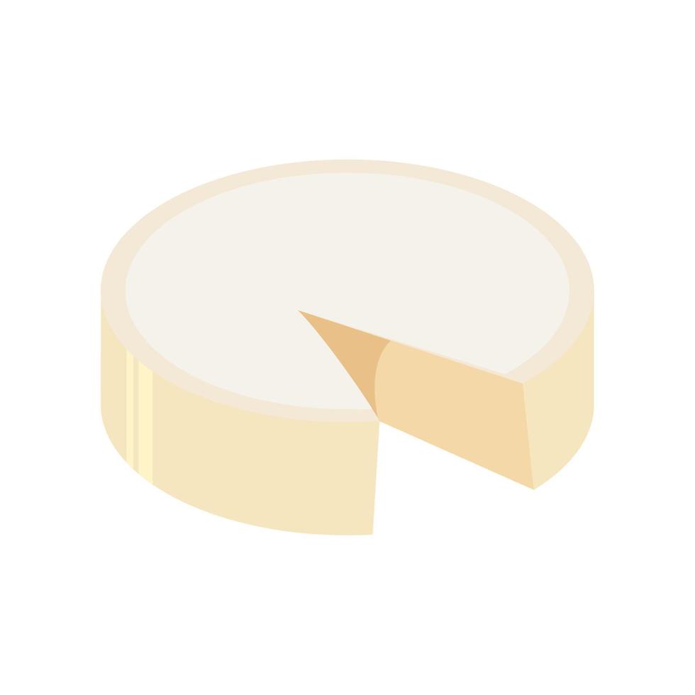 round cheese food vector