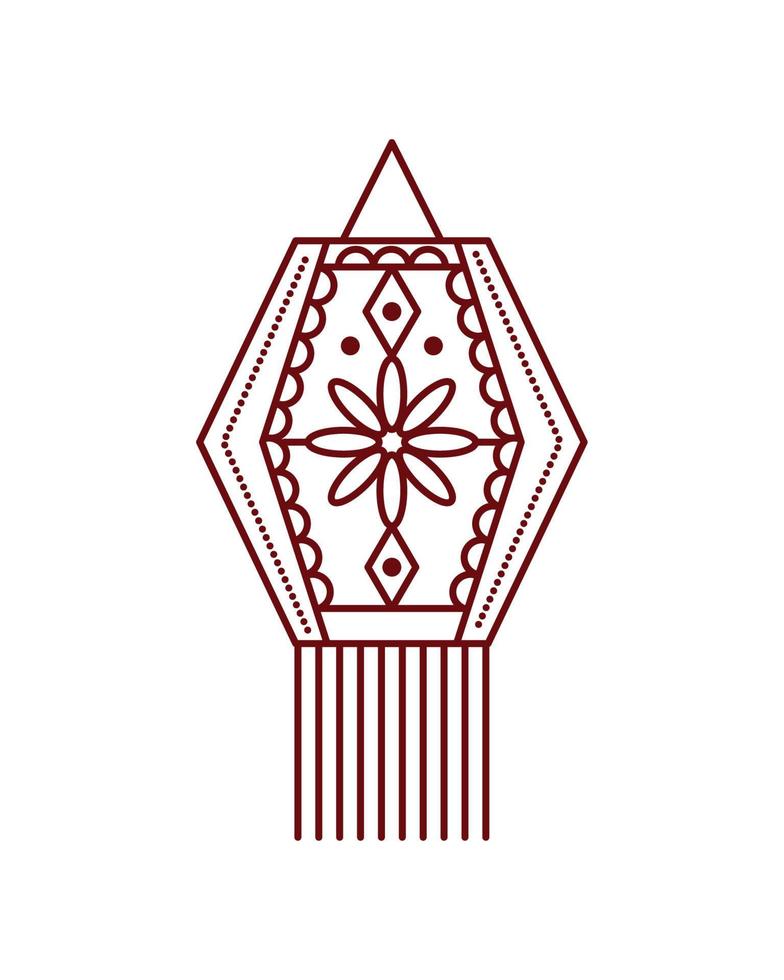 indian lantern decoration vector