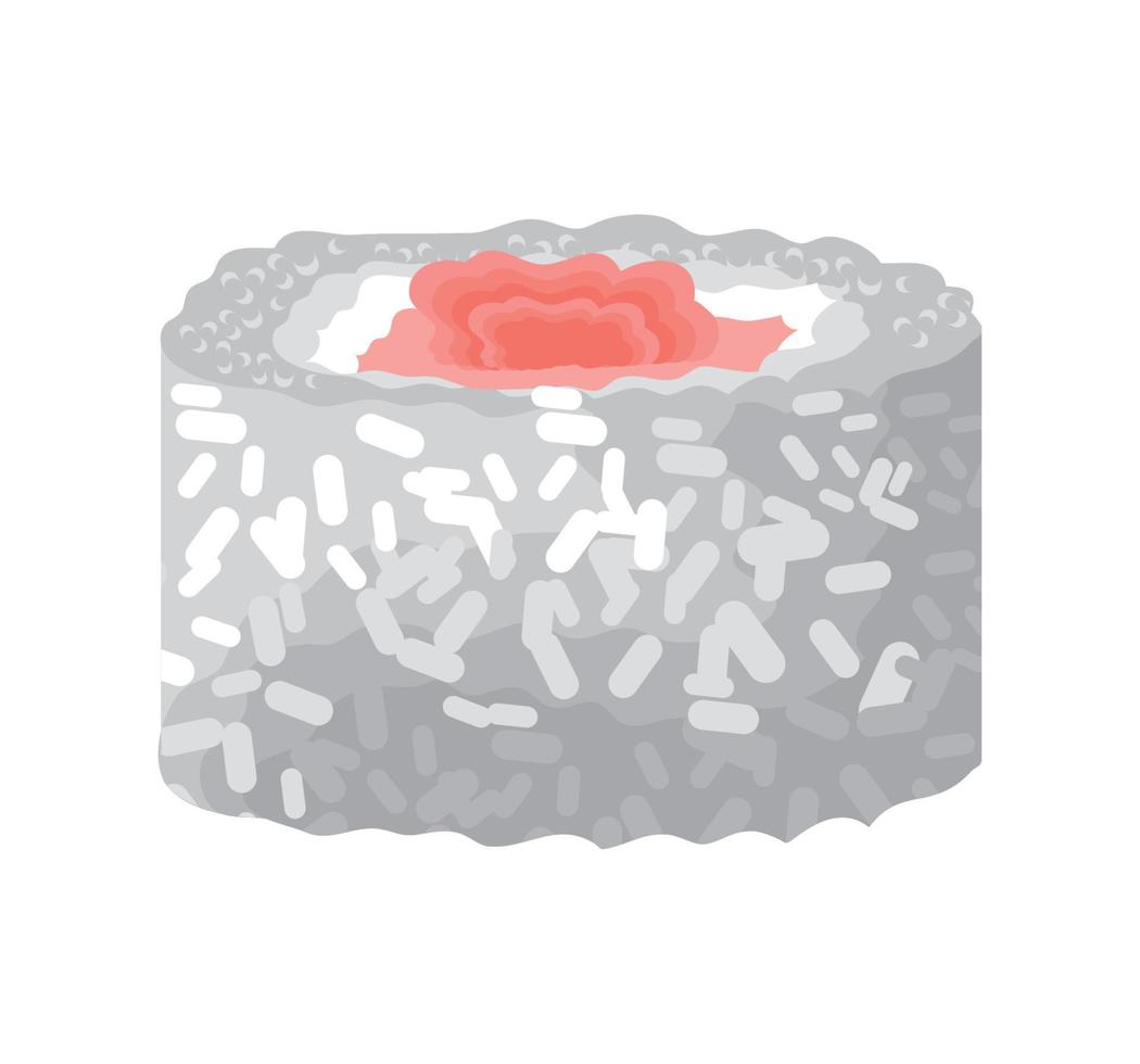 sushi arroz y salmon vector