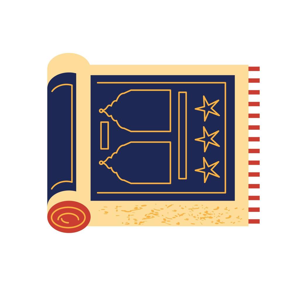 icono de alfombra árabe vector