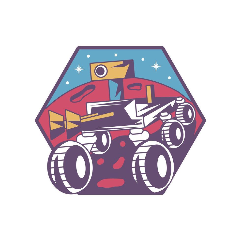 space rover badge vector