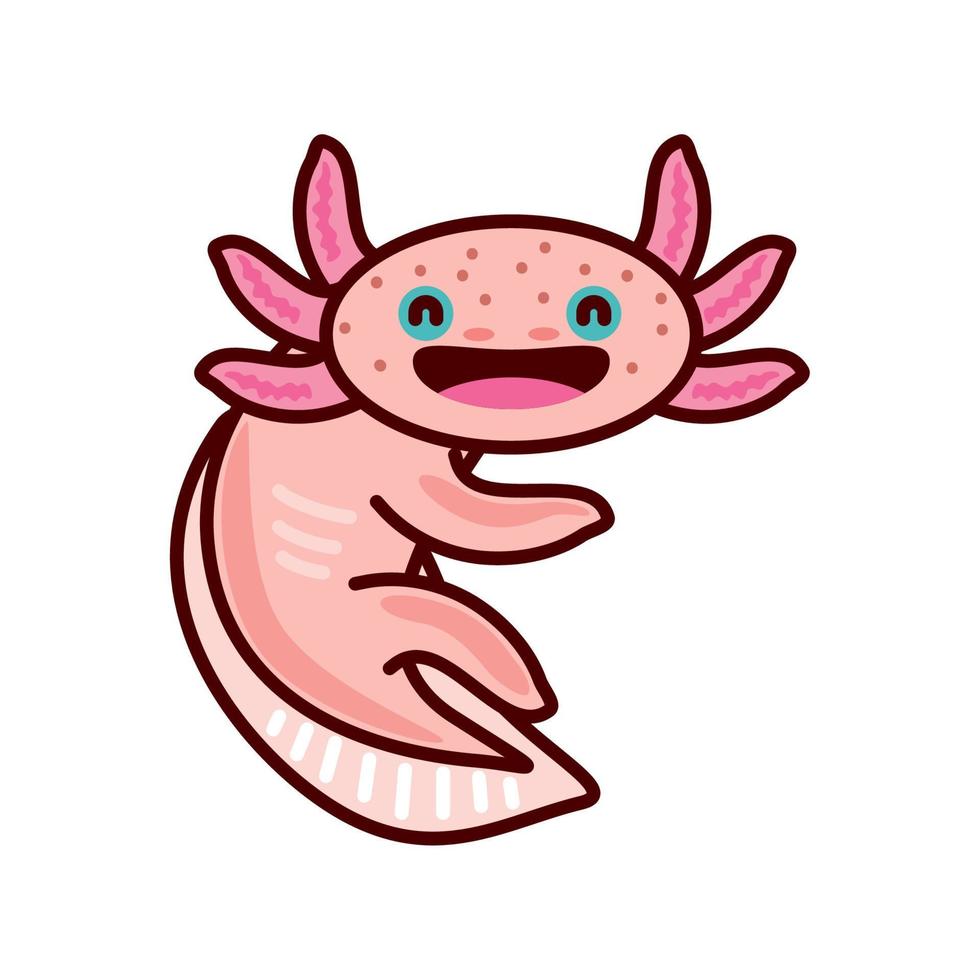 axolotl reptile animal vector