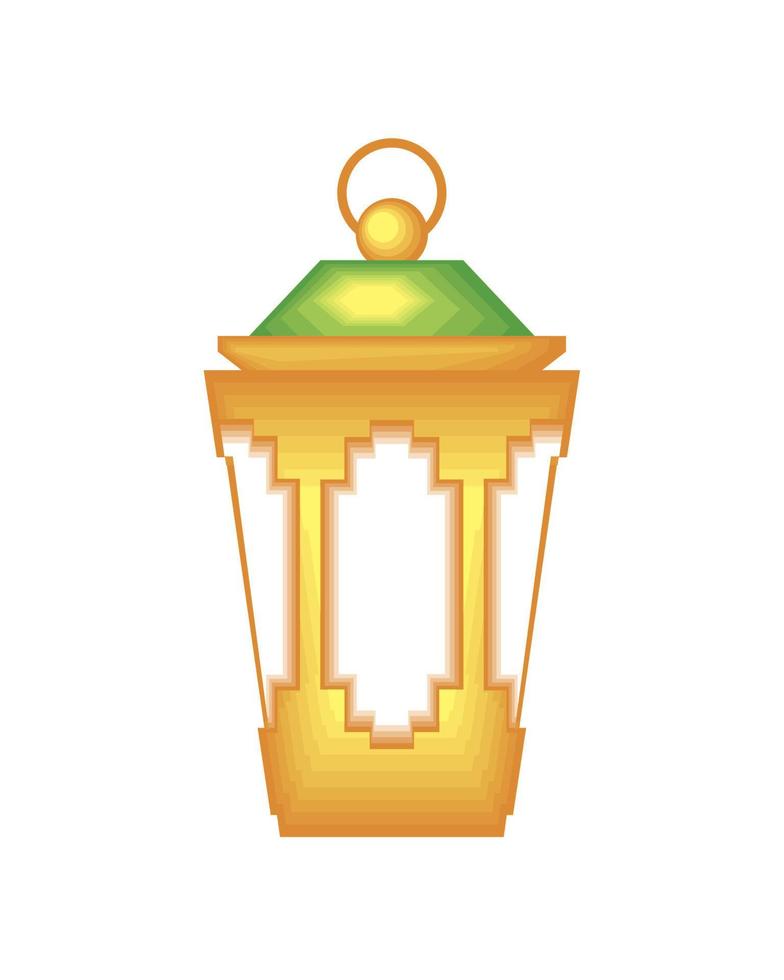 golden lantern icon vector