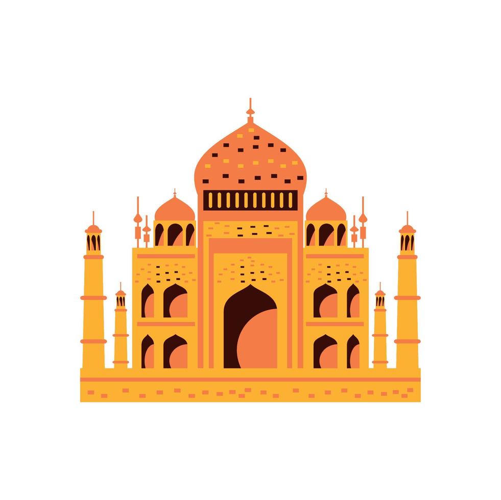 taj mahal temple vector