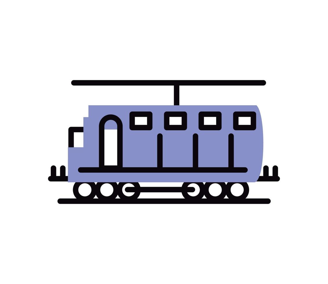 tram wagon transport vector