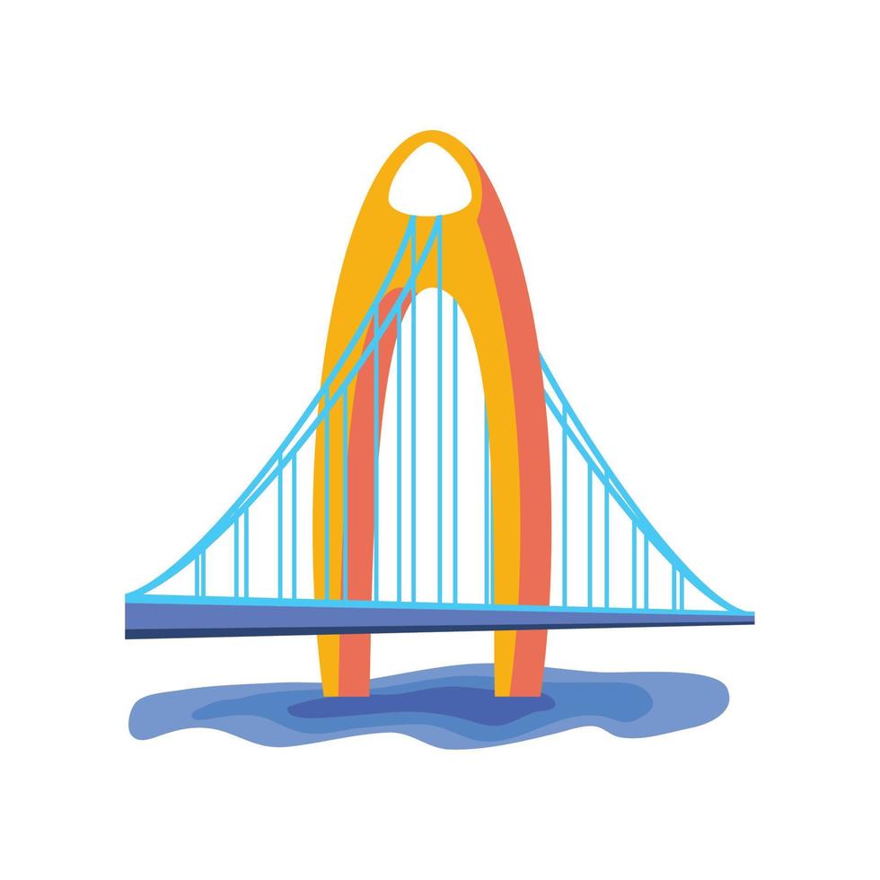 puente y rio perla vector