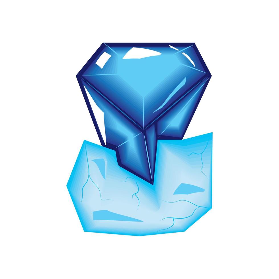 healing crystal gemstone vector