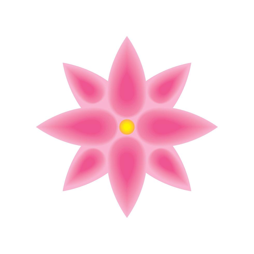 icono de flor rosa vector