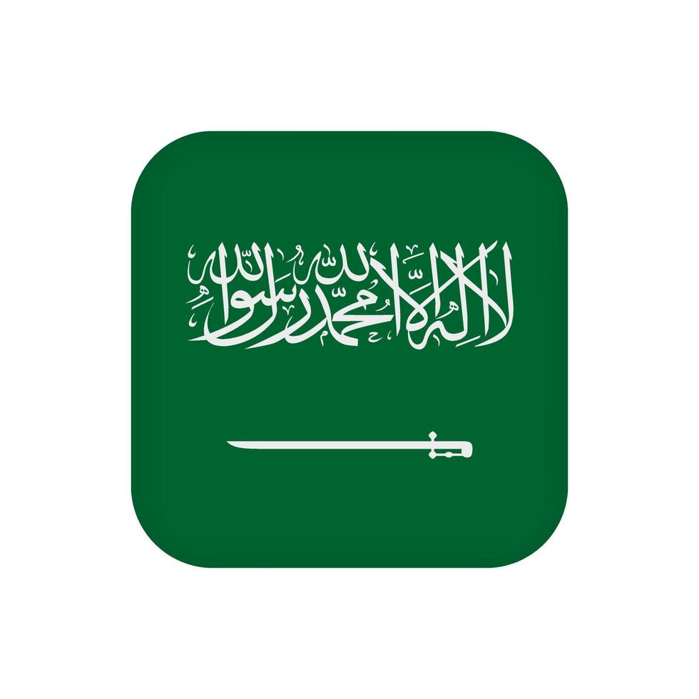 Saudi Arabia flag, official colors. Vector illustration.