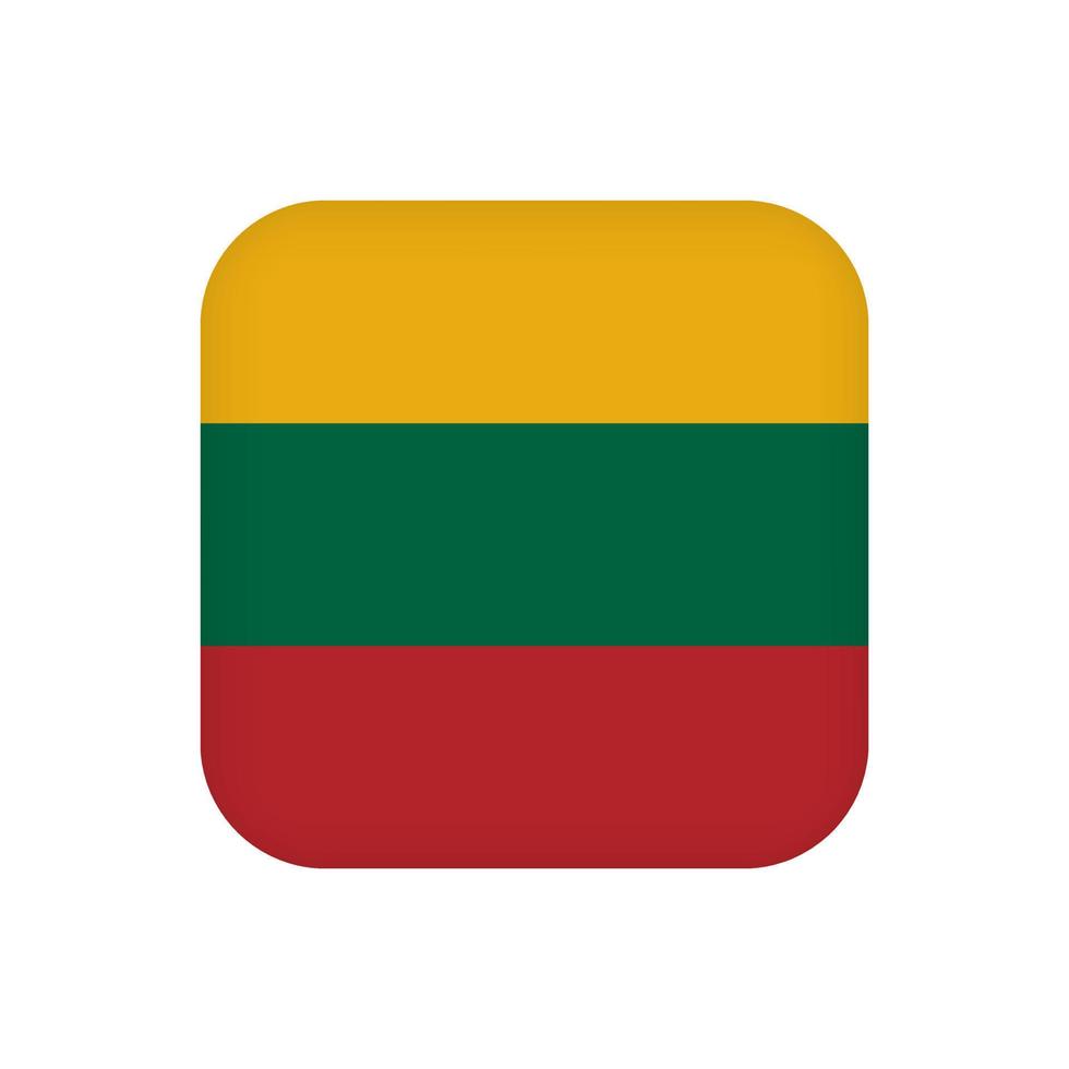 Lithuania flag, official colors. Vector illustration.