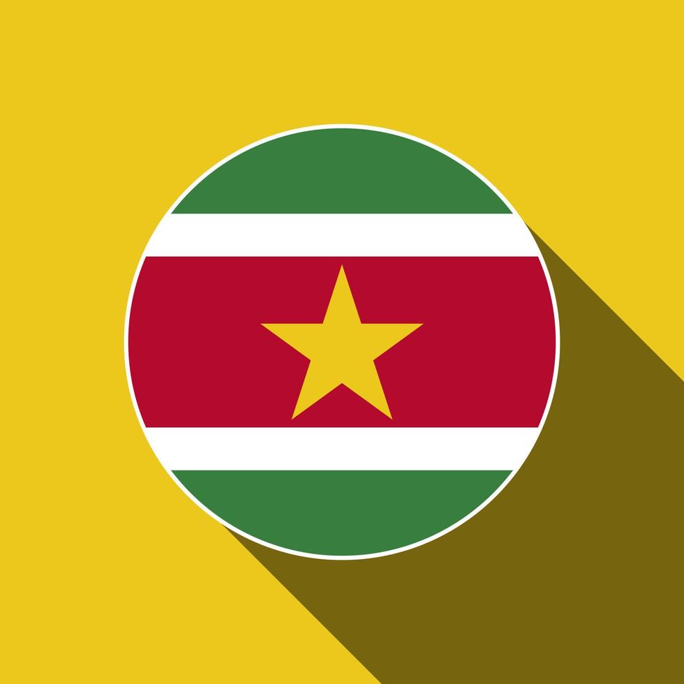 Country Suriname. Suriname flag. Vector illustration.