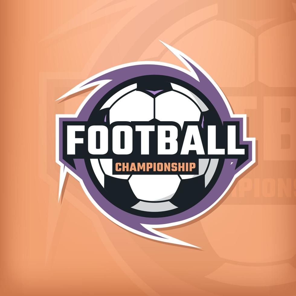 diseño de logotipo de fútbol de fútbol simple vector