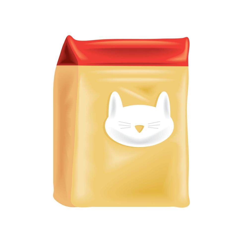 paquete de comida para gato vector