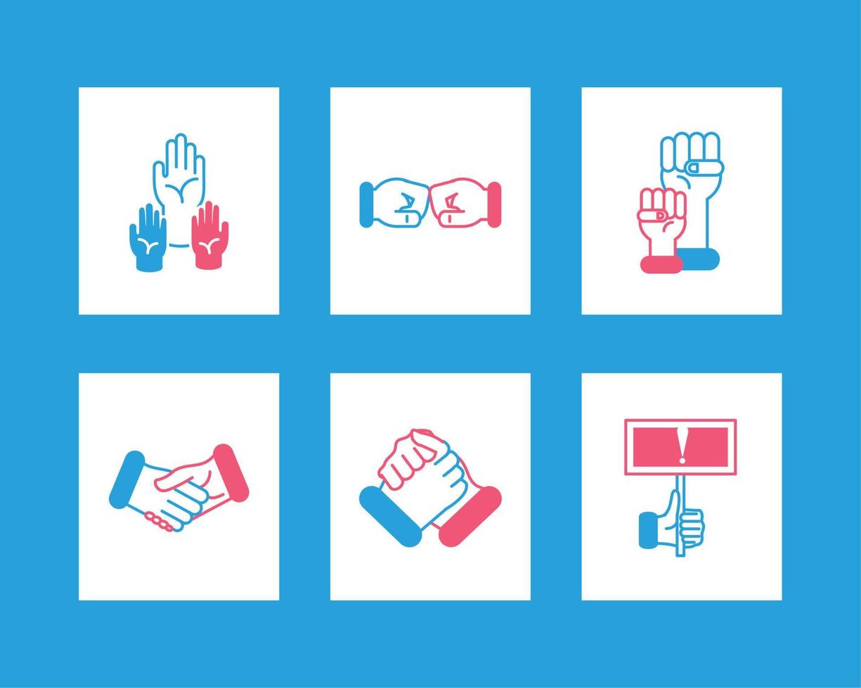 icons set democracy vector