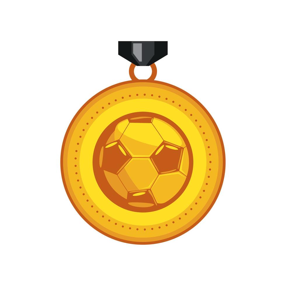 fútbol medalla de oro vector