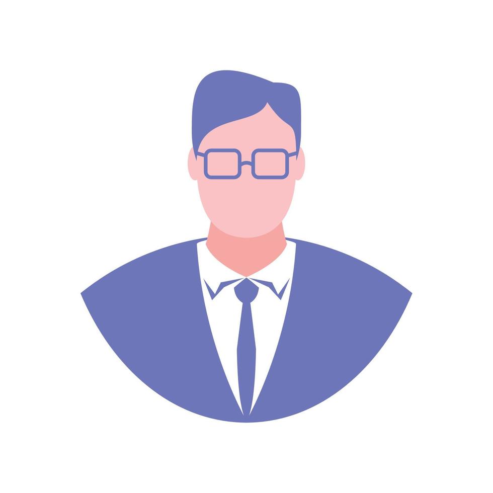 icono de personaje de hombre de negocios vector