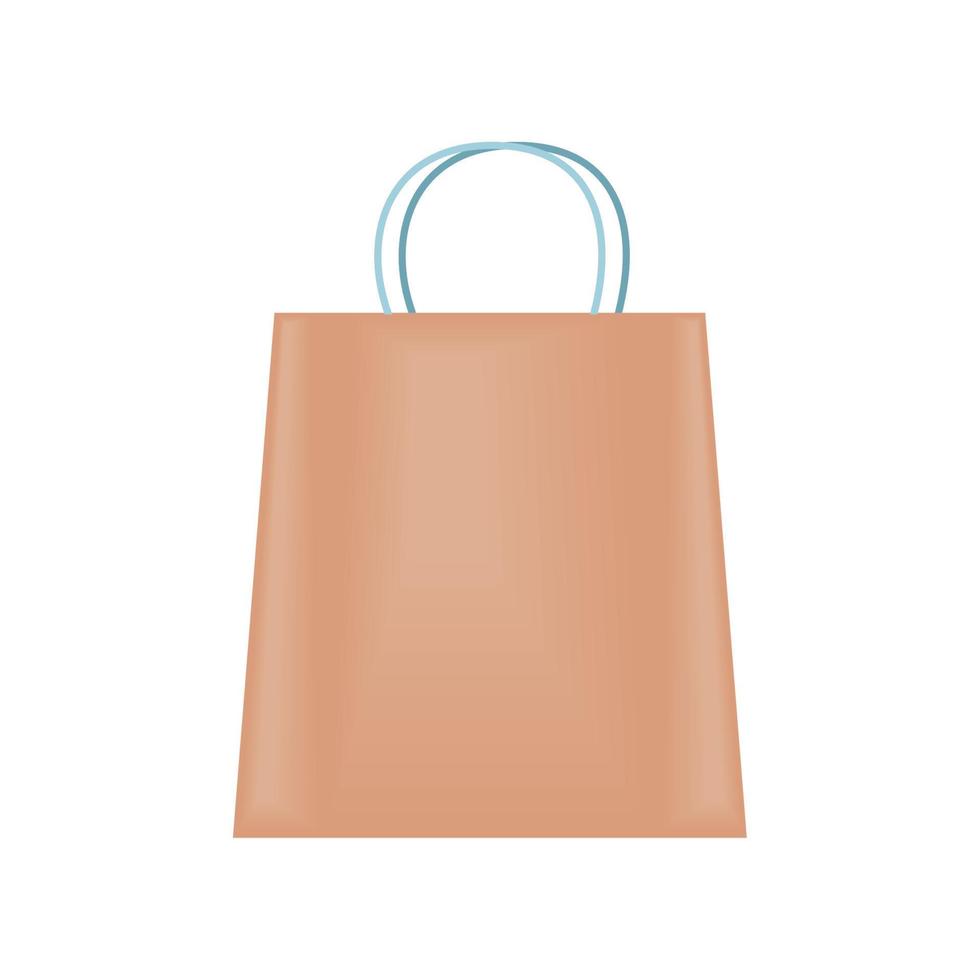 paper bag on white background vector