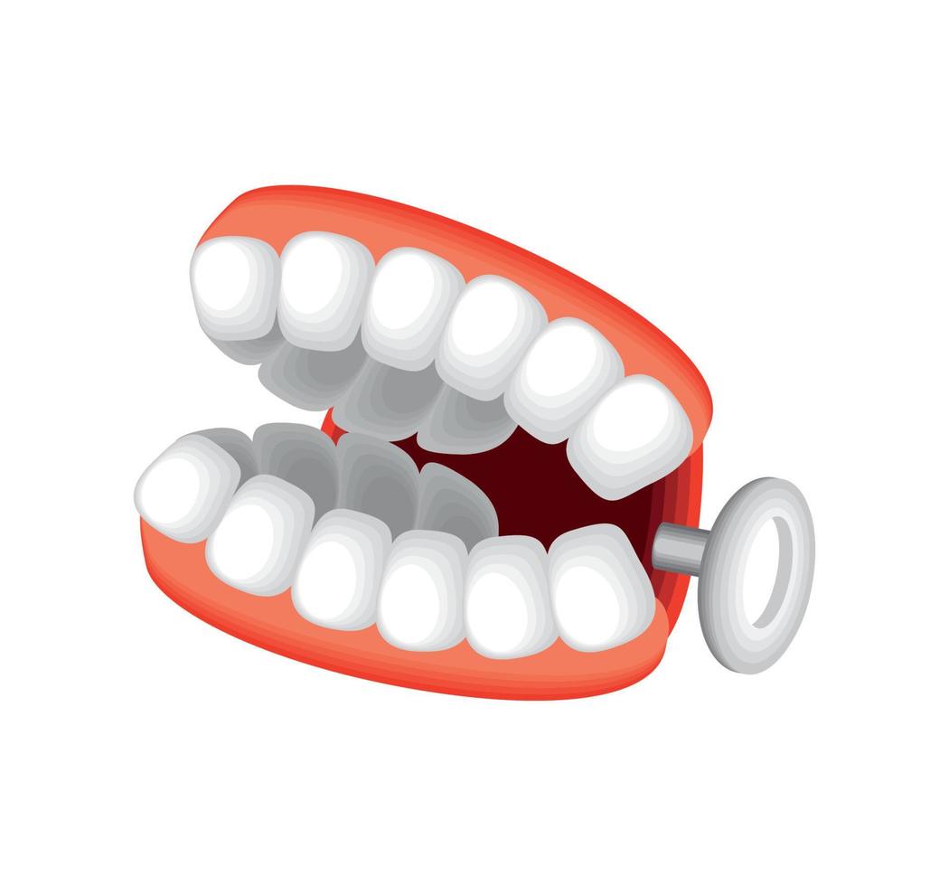 fools day chattering teeth vector