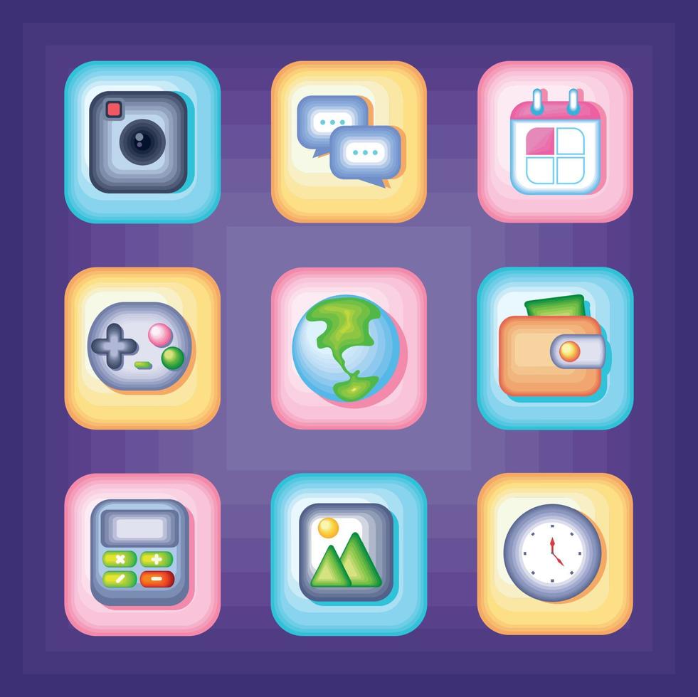 icons app buttons vector