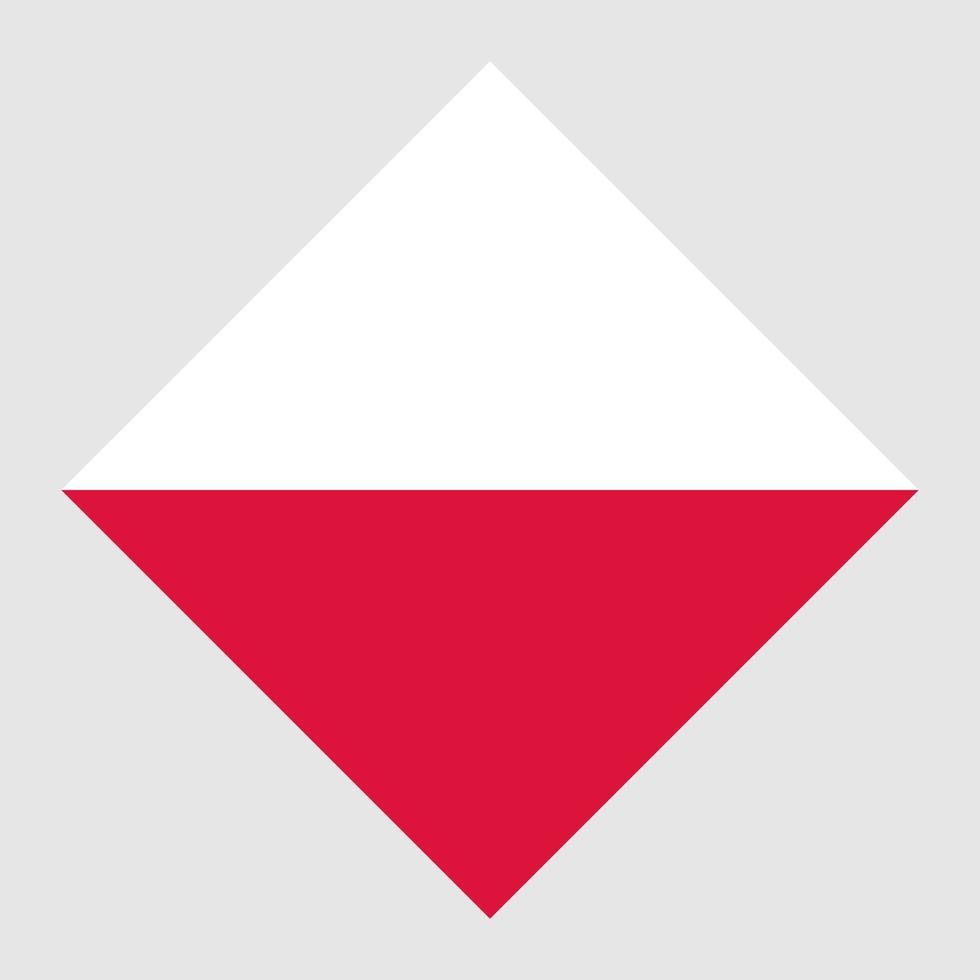 Poland flag, official colors. Vector illustration.