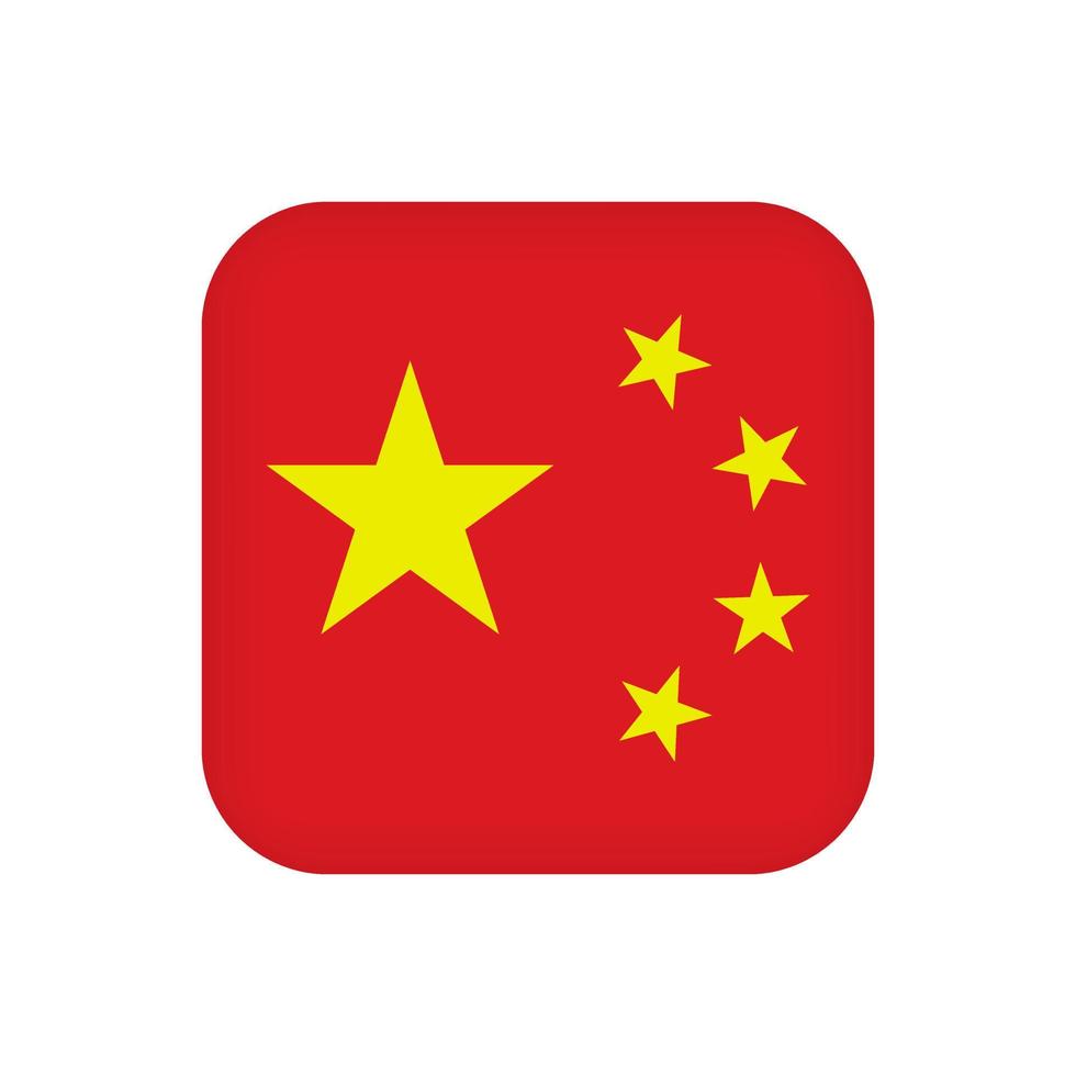 China flag, official colors. Vector illustration.