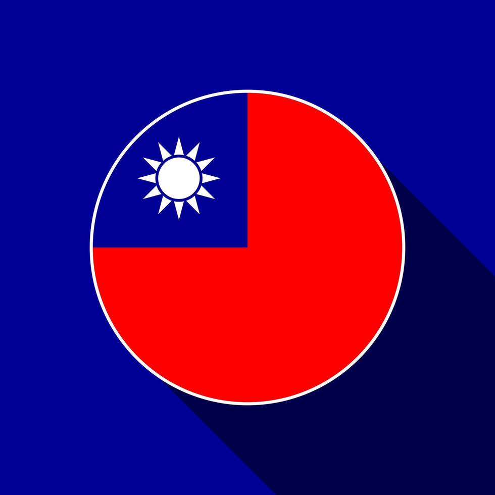 Country Taiwan. Taiwan flag. Vector illustration.