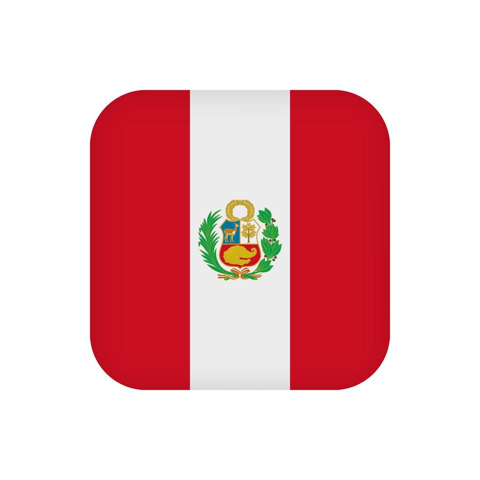 Peru flag, official colors. Vector illustration.