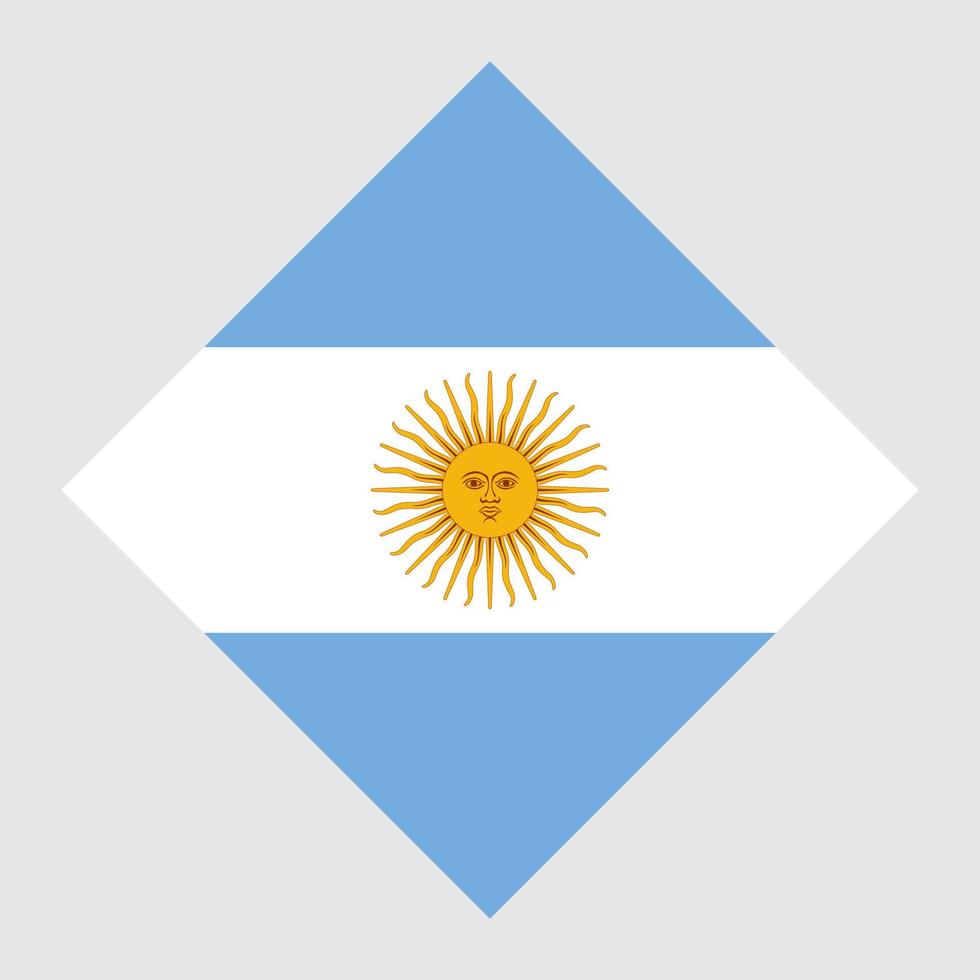 Argentina flag, official colors. Vector illustration.