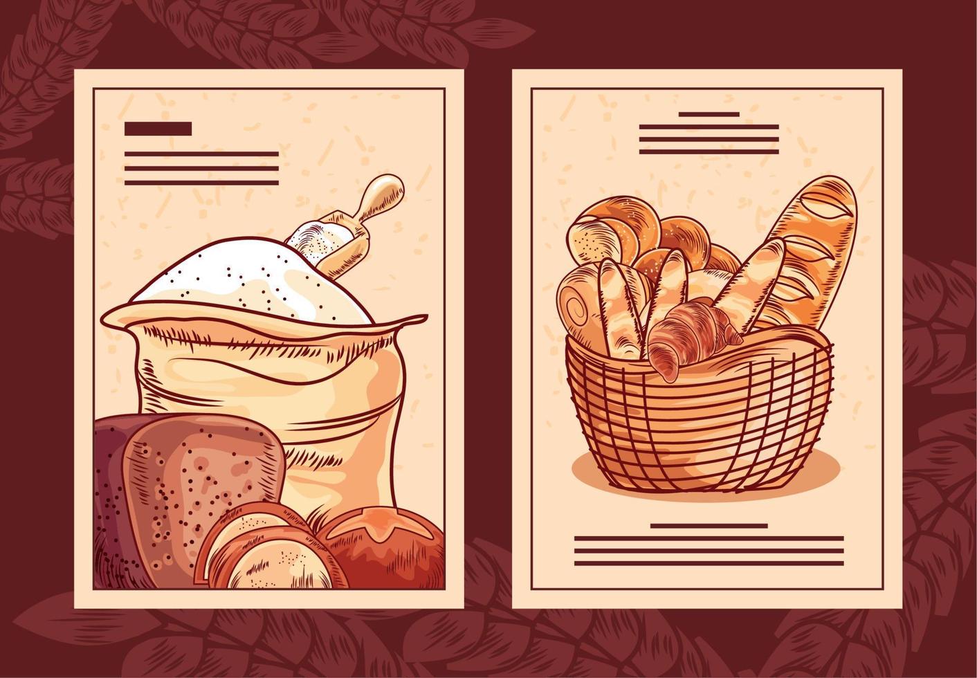 breads products banners vector