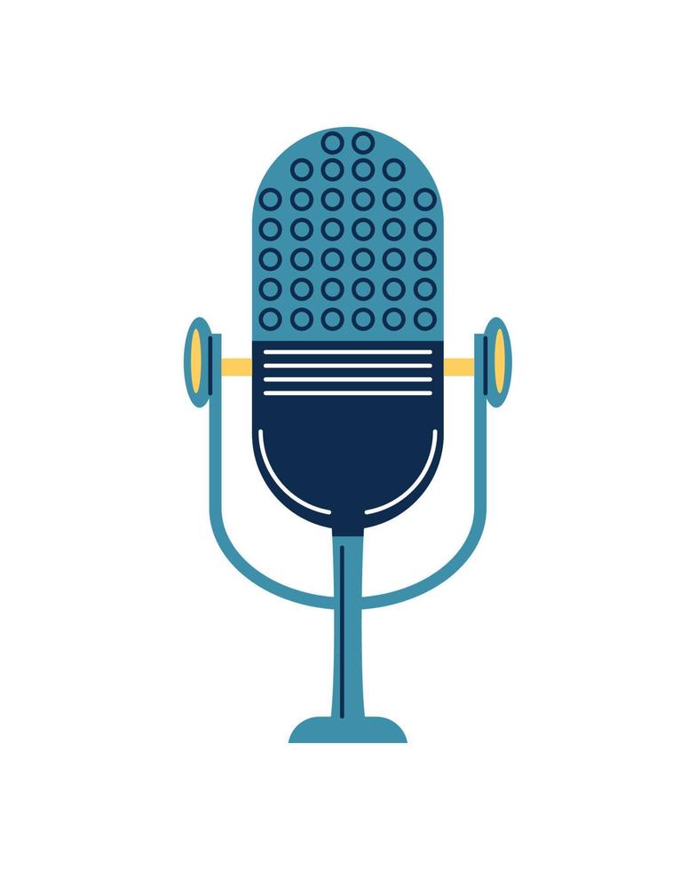 classic microphone icon vector