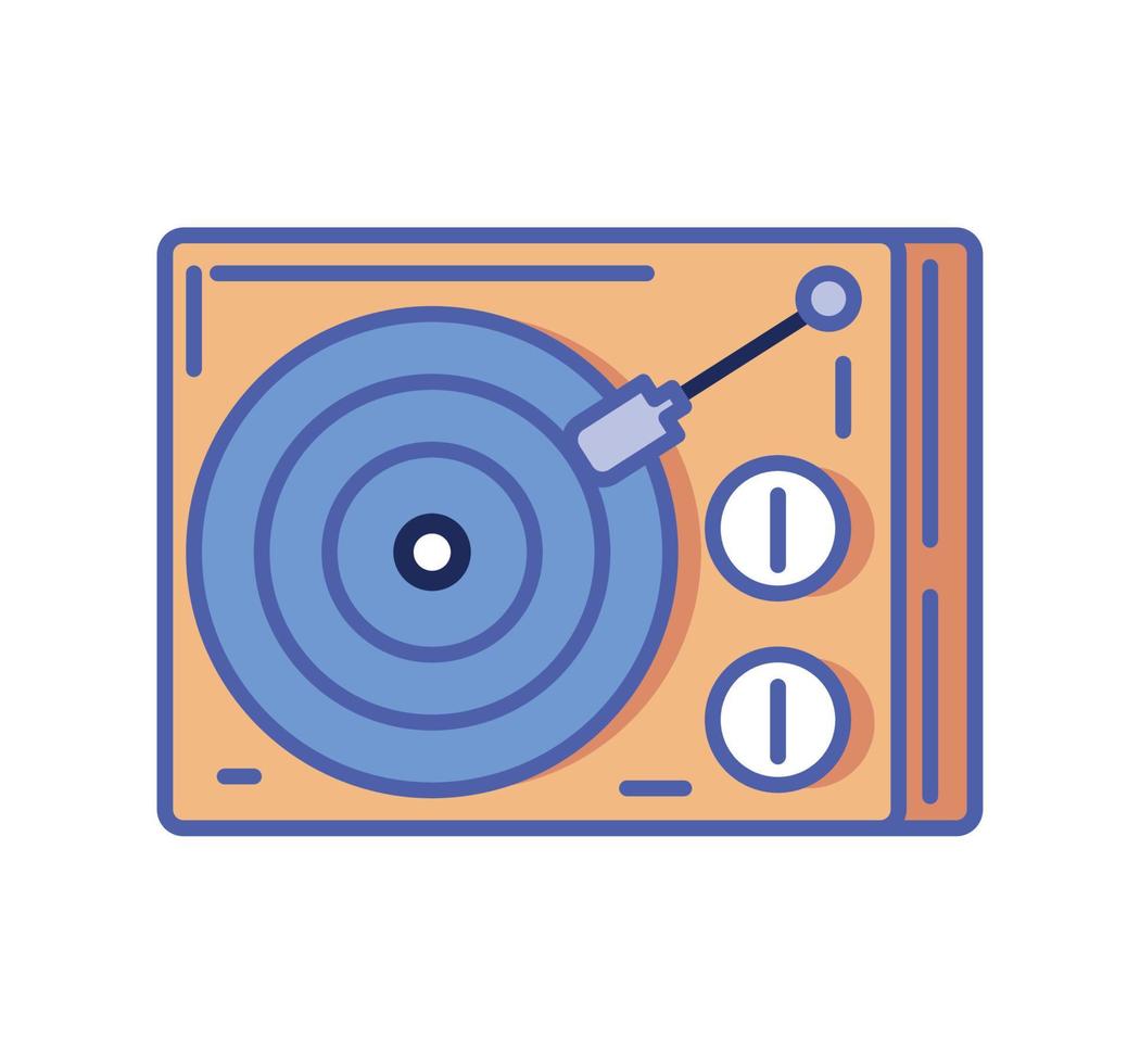 turntable vinyl LP retro tech vector