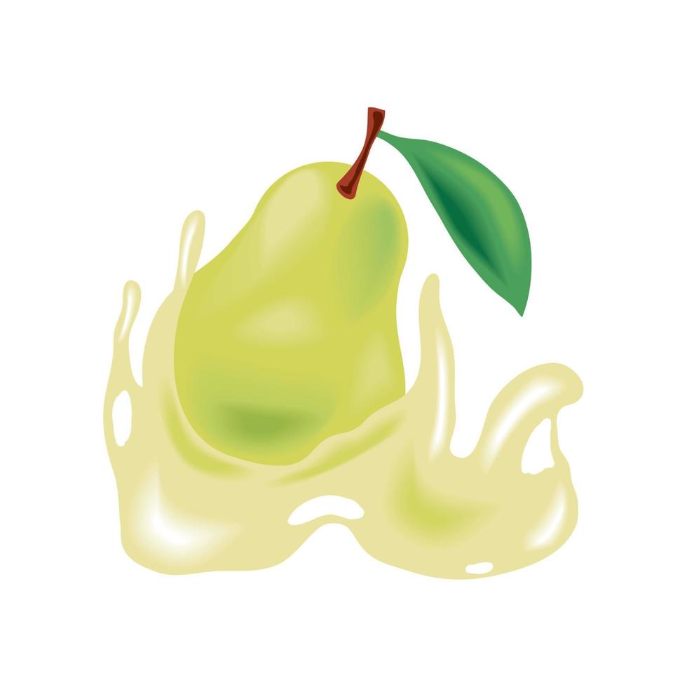 pear fresh splash vector