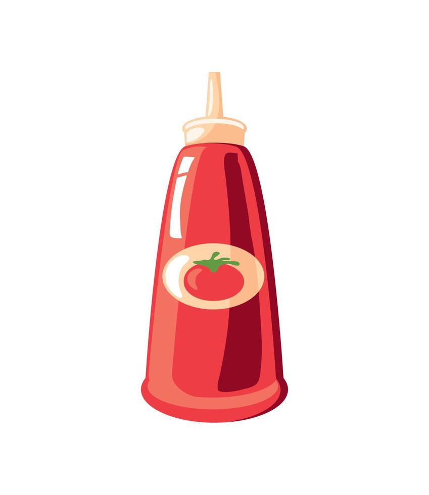 salsa de tomate embotellada vector