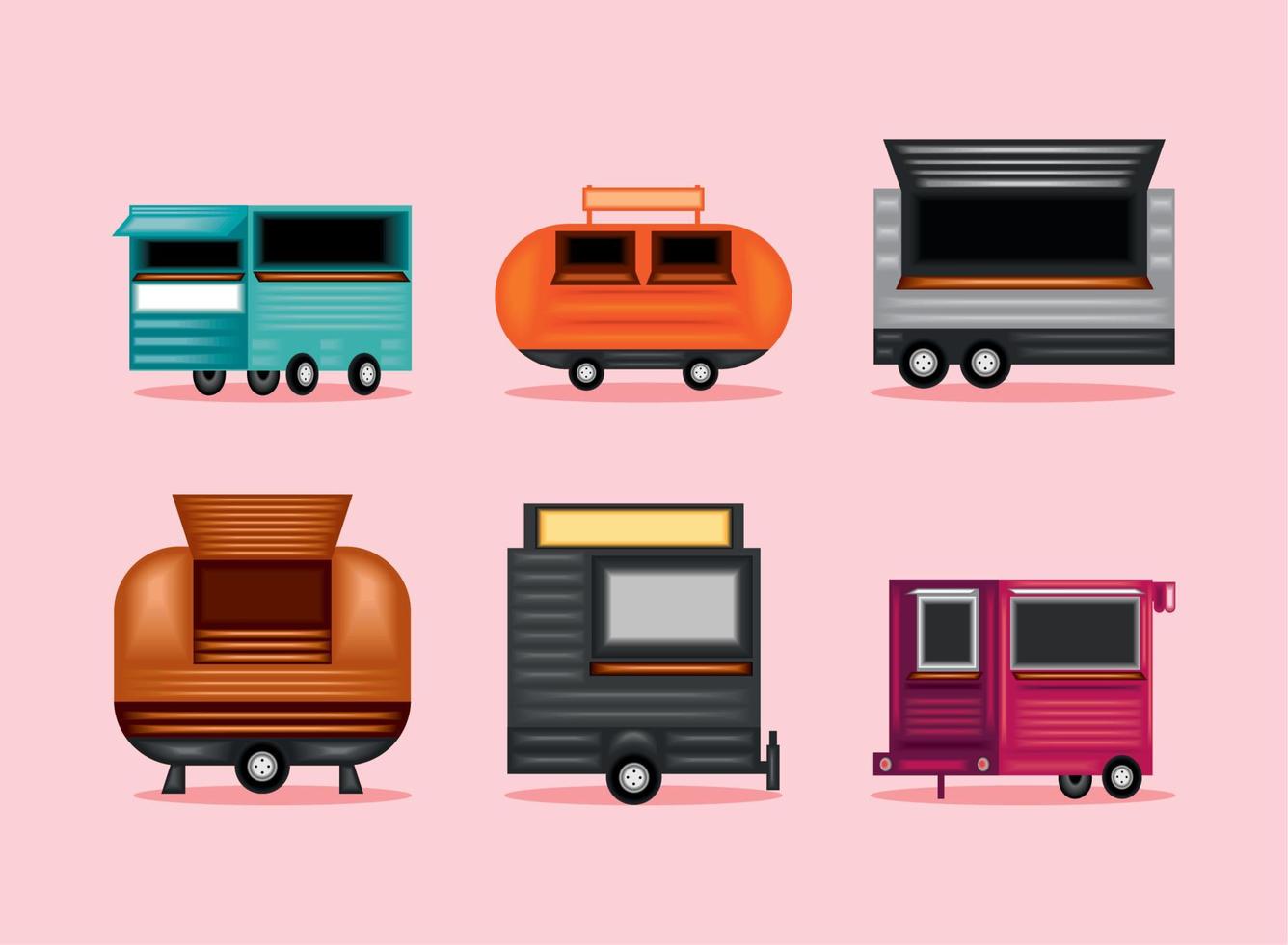 icons food truck vector