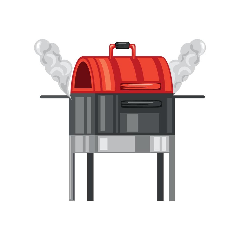 bbq grill smoke vector