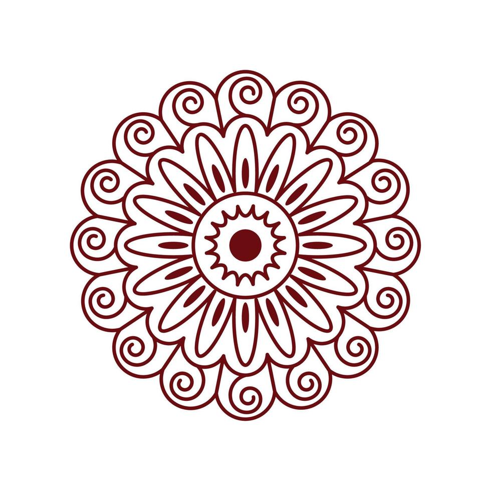 mandala floral style vector