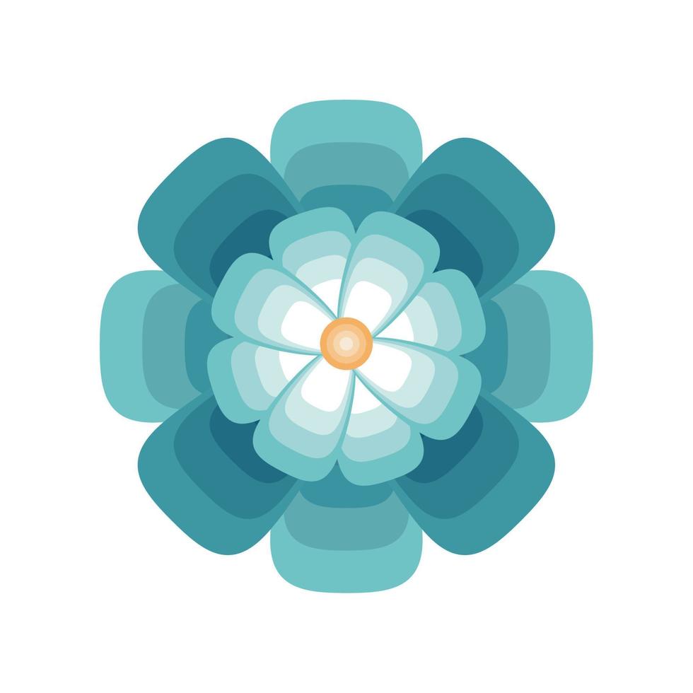 icono de flor plana vector