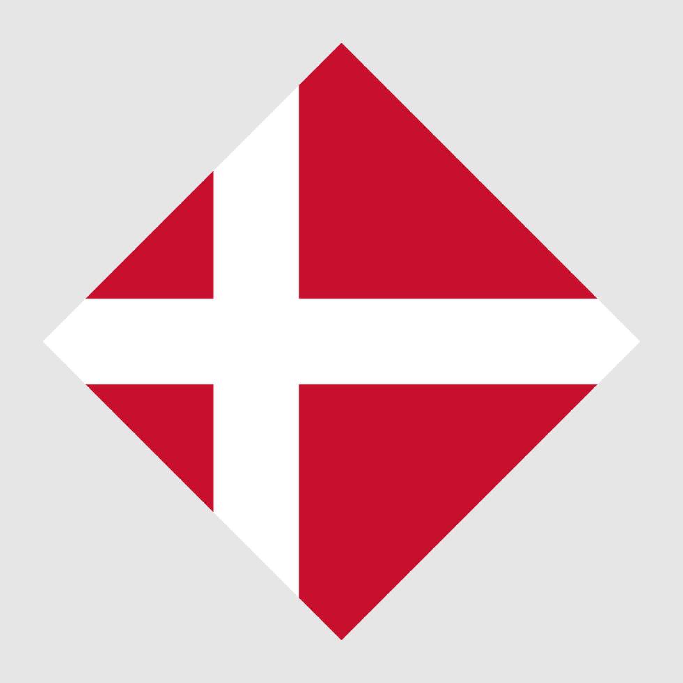 Denmark flag, official colors. Vector illustration.