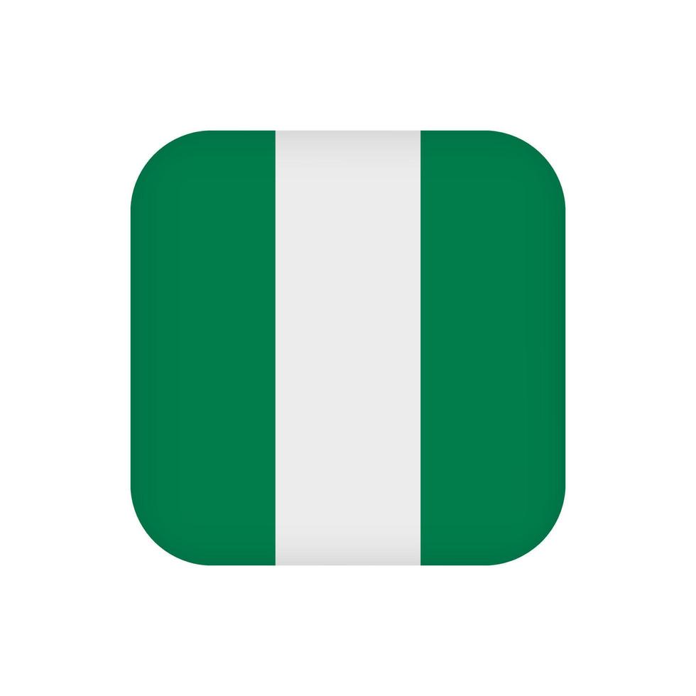 Nigeria flag, official colors. Vector illustration.