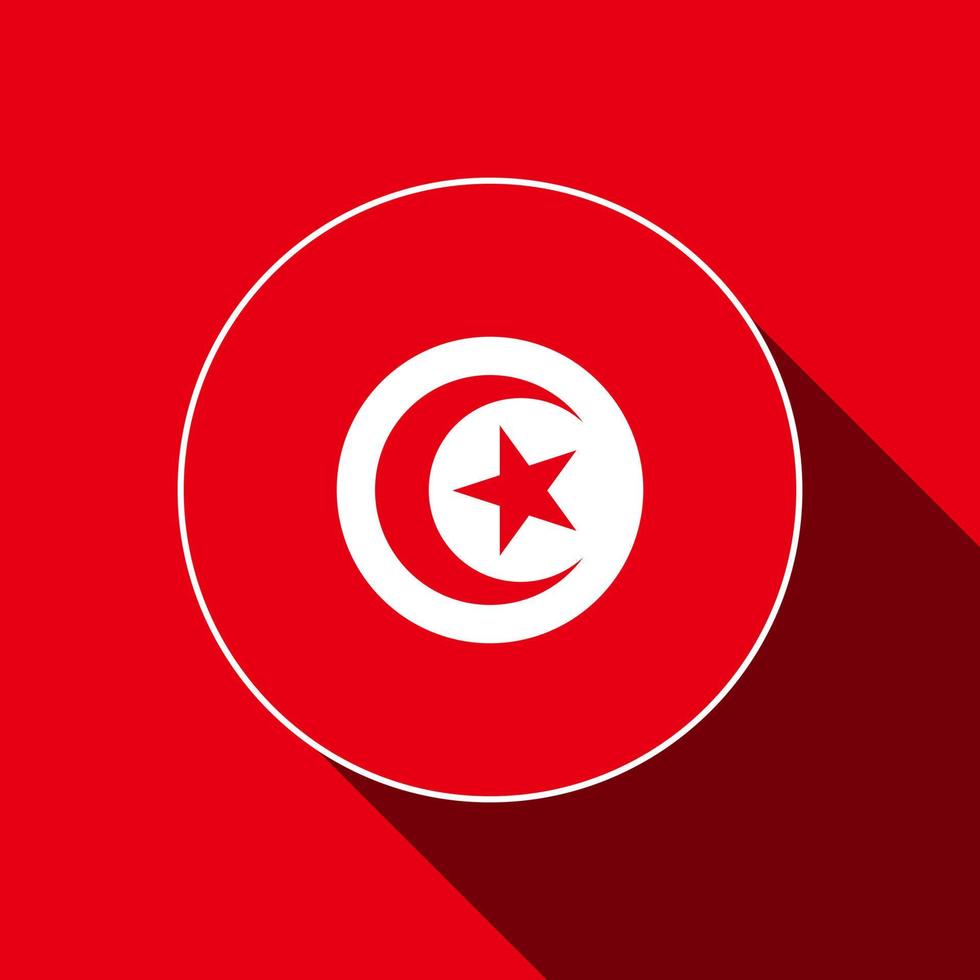 Country Tunisia. Tunisia flag. Vector illustration.